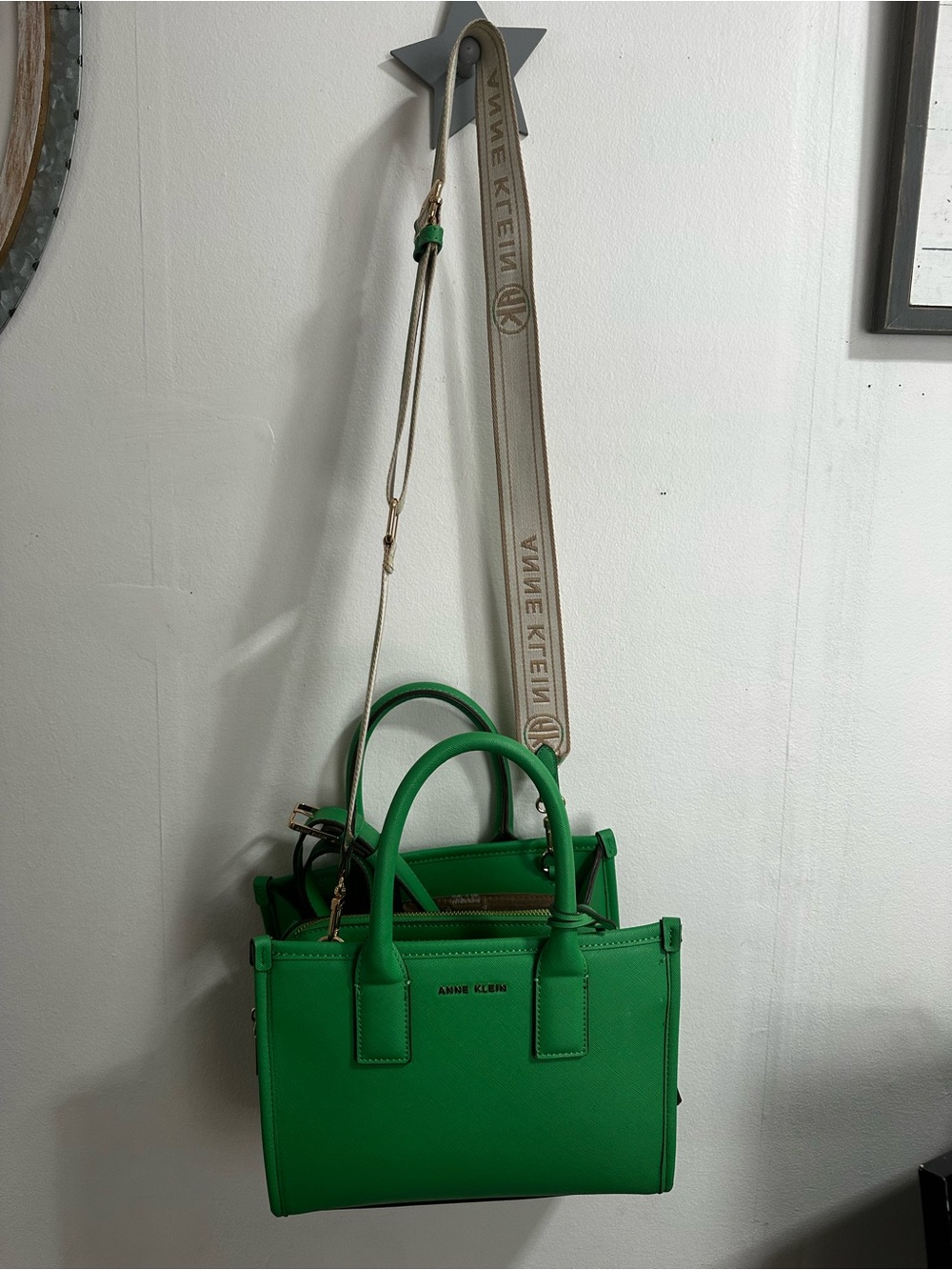 Anne Klein Green Mini Tote with Removable Straps - Picture 11 of 12
